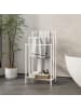 relaxdays Handtuchständer in Natur/ Weiß - (B)43 x (H)82,5 x (T)28 cm