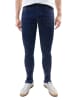 Jaylvis Feine Chino Jeans Regular Twill Denim Hose Design Kontrastnähte in Dunkelblau
