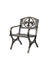 relaxdays Gartenstuhl in Schwarz/ Bronze - (B)60 x (H)85,5 x (T)56 cm