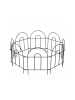 relaxdays 6-tlg. Beetzaun Set in Schwarz - (H)45 x (B)240 cm