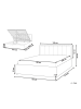Beliani Doppelbett MONTLAUR in Weiß - (W) 189 x (H) 89 x (L) 216 cm