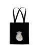 Mr. & Mrs. Panda Stoffbeutel Chinchilla Blume mit Spruch in Schwarz