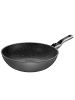Stoneline Wokpfanne 30 cm mit abnehmbarem Griff | ohne Deckel in Schwarz (Griff-abnehmbar)