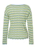 More & More kurzer, gestreifter Ajour-Pullover in stripes