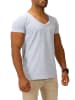 Joe Franks Joe Franks Joe Franks Herren Basic T-Shirts V-Neck DEEP in grey melange