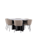 ebuy24 Essgruppe Strada (6-teilig) Schwarz 120 x 120 cm