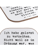 Mr. & Mrs. Panda Drink Coaster Spruch Vergebung und Neubeginn mi... in Weiß