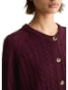 Marc O'Polo DENIM Zopfstrick-Cardigan oversized in Mahagony Jam