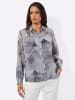 creation L Druck-Bluse in hellgrau-bedruckt