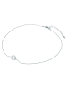 Lulu & Jane Perlen-Kette aus Messing mit Muschelkernperle in silber