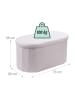 relaxdays Sitzbank in Weiß - (B)76 x (H)38 x (T)38 cm