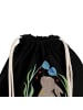 Mr. & Mrs. Panda Sportbeutel Hase Blume mit Spruch in Schwarz