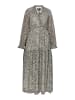 faina Damen Maxikleid Mit Leoprint in Weiss Mehrfarbig