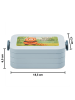 Mr. & Mrs. Panda Lunch Box Roter Panda Design mit Spruch in Blau Pastell