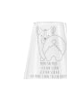 Mr. & Mrs. Panda Weißwein Glas Corgi Po mit Spruch in Transparent
