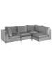 Beliani Modulsofa EVJA in Grau - (W) 235 x (H) 84 x (L) 150 cm linksseitig
