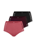 SNOCKS High Waist Hipster Panties mit Spitze 3 Stück in Mix (Mauve/Weinrot/Schwarz)