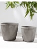 Beliani Outdoor Blumentopf POKA in Grau - (W) 44 x (H) 39 x (L) 44 cm