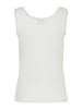 More & More Rippentop mit Spitzenkante in off white