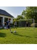 relaxdays Fußballtor "ohne Torwand" in Grau - (B)240 x (H)160 x (T)90 cm