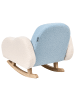 Beliani Kinderschaukelstuhl SKARE in Blau/Braun - (W) 54 x (H) 52 x (L) 54 cm