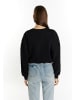 myMo Sweatshirt Cropped in Schwarz