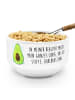 Mr. & Mrs. Panda Frühstücksbowl Avocado Glücklich mit Spruch in Weiß