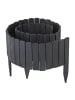 relaxdays Beeteinfassung in Anthrazit – (B)200 x (H)20 cm