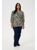 KAFFE curve Langarm-Bluse KCkatrina Regular fit in Black/Turtledove Print