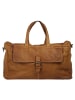 Cluty Reisetasche echt Leder in cognac