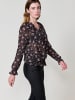 KOROSHI Printed long sleeve blouse for women in SCHWARZ