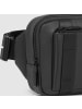 Piquadro David Gürteltasche RFID Schutz Leder 28 cm in black