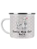 Mr. & Mrs. Panda Tasse Panda Beste Mom der Welt mit Spruch in Grau Pastell