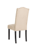 Beliani 2er-Set Esszimmerstuhl SHIRLEY in Beige/Schwarz