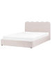 Beliani Doppelbett NANTERRE in Beige - (W) 167 x (H) 104 x (L) 215 cm