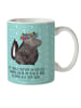 Mr. & Mrs. Panda Kaffeetasse Stinktier  mit Spruch in Türkis Pastell