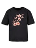 F4NT4STIC Tee Rosa Blumenzweig 3D in schwarz