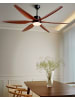 Beliani Deckenventilator mit Licht VERDURE in Braun/Schwarz