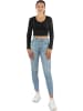 Janice 2 x Damen crop Langarmshirt Nerja in Schwarz