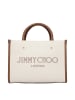 Jimmy Choo Beige Stoff Handtasche