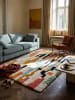 KADIMA DESIGN Teppich Wolle Handgetuftet BRUE Berber Collage Muster Wohnzimmer in Multicolor