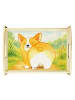 Mr. & Mrs. Panda Küchentablett Corgi Po Design ohne Spruch in Weiß
