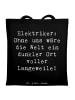 Mr. & Mrs. Panda Einkaufstasche Spruch Elektriker Helden mit Spruch in Schwarz