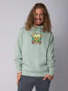 wat? Apparel Sweatshirt Hippies Bus in Aloe