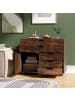 COSTWAY Rollcontainer mit 5 Schubladen 77,5 x 40 x 64 cm in Braun