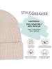 styleBREAKER Feinstrick Beanie Mütze mit Krempe in Schwarz