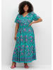 sheego by Joe Browns Maxikleid in aqua-gemustert
