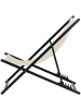 Beliani Gartenliege LOCRI II in Beige/Schwarz - (W) 60 x (H) 79 x (L) 95 cm