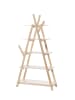 58 aufm Kessel STANDREGAL Karilynn 90x34x169 Kinderzimmerregal MDF+Massivholz Weiß