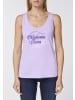 Oklahoma Jeans Tanktop mit Label- und Natur-Print in Lila